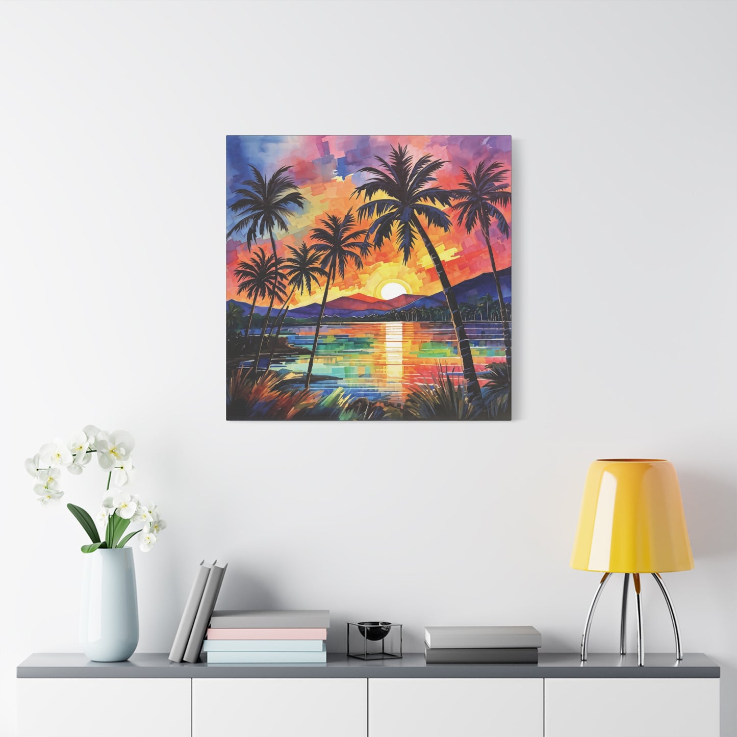 Palm Tree Paradise Matte Canvas Wall Art