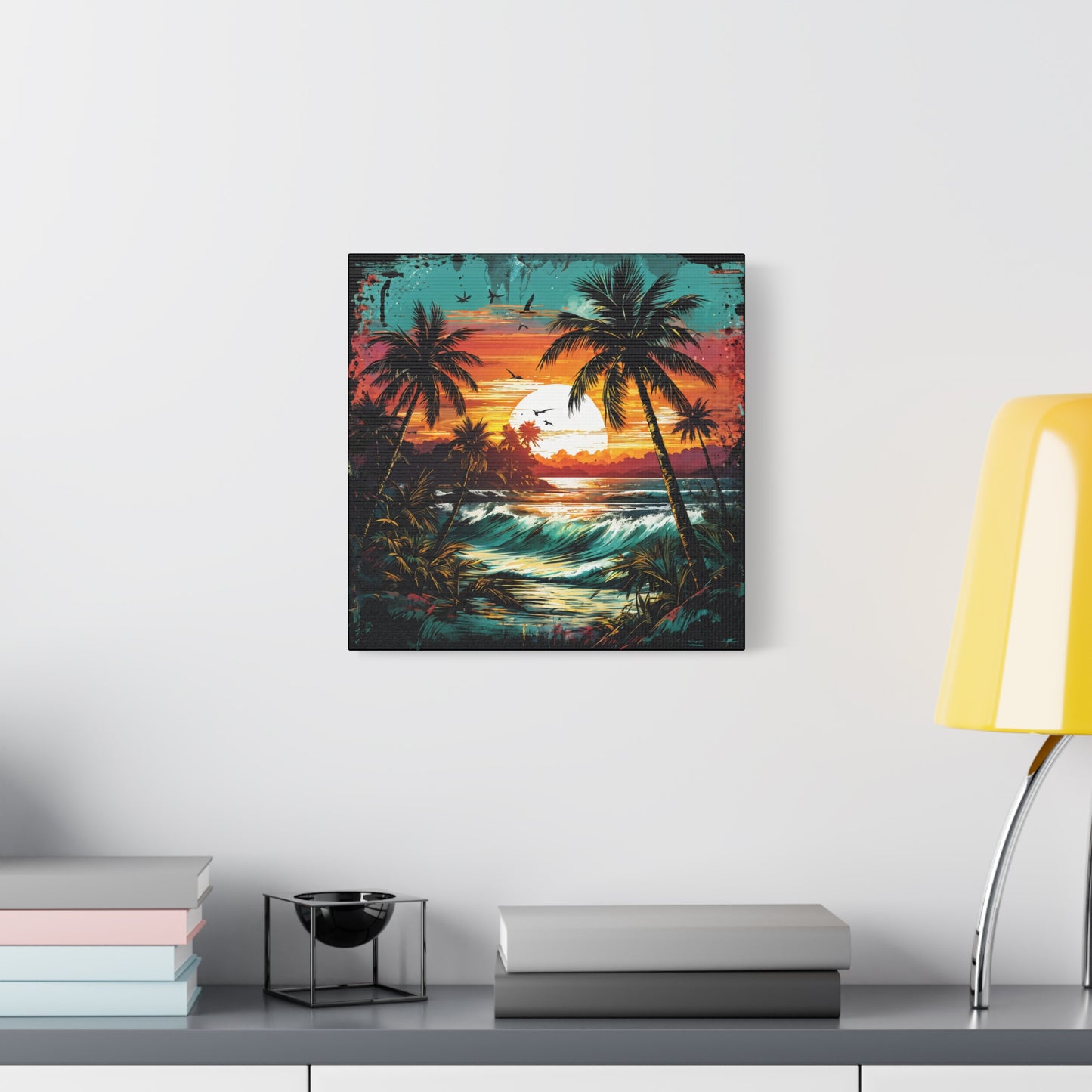 Tropical Sunset Matte Canvas Wall Art