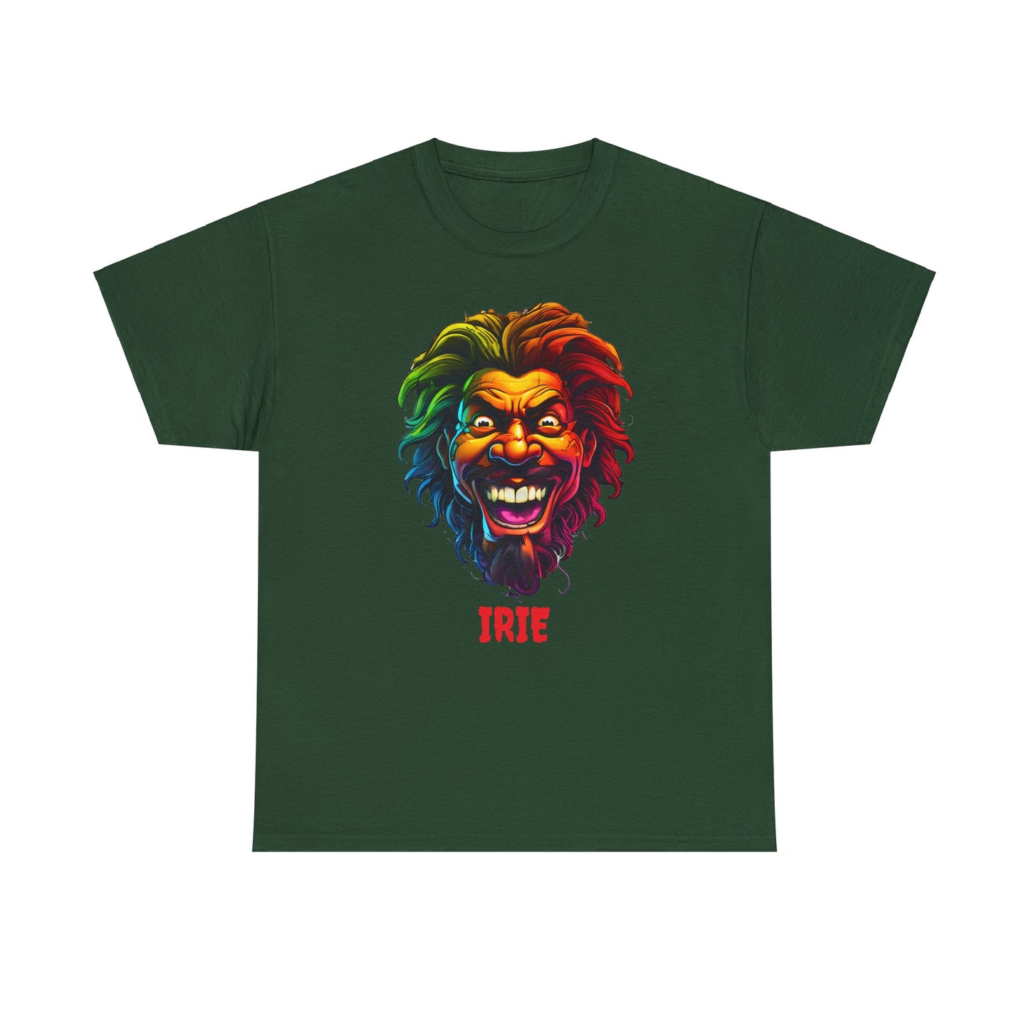 Irie Vibes Forest Green Unisex Heavy Cotton T-Shirt - Articalist.com