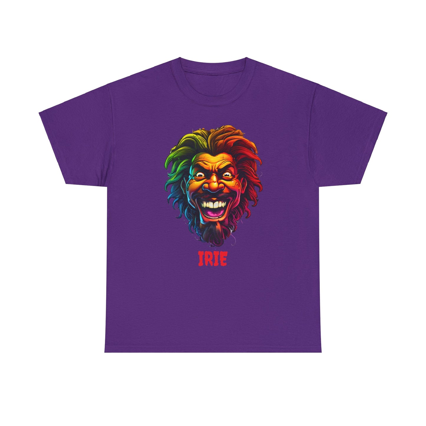 Irie Vibes Purple Unisex Heavy Cotton T-Shirt - Articalist.com