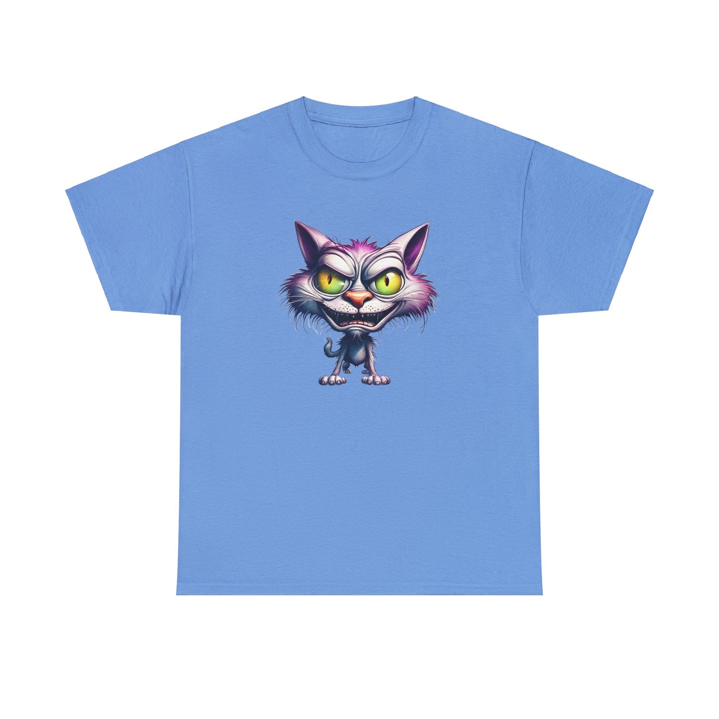 Krazy Kitten Carolina Blue Unisex Heavy Cotton T-Shirt - Articalist.com