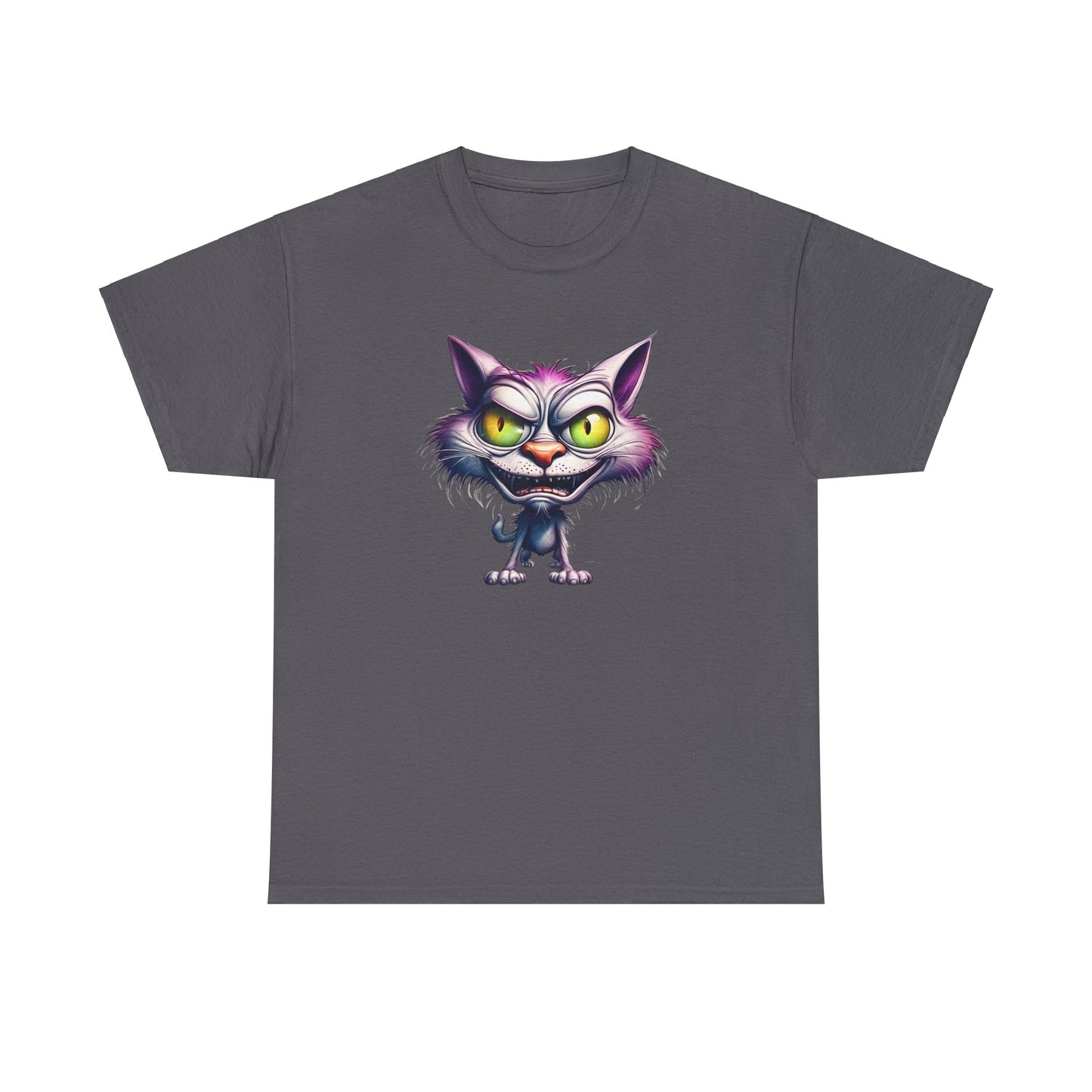 Krazy Kitten Charcoal Unisex Heavy Cotton T-Shirt - Articalist.com