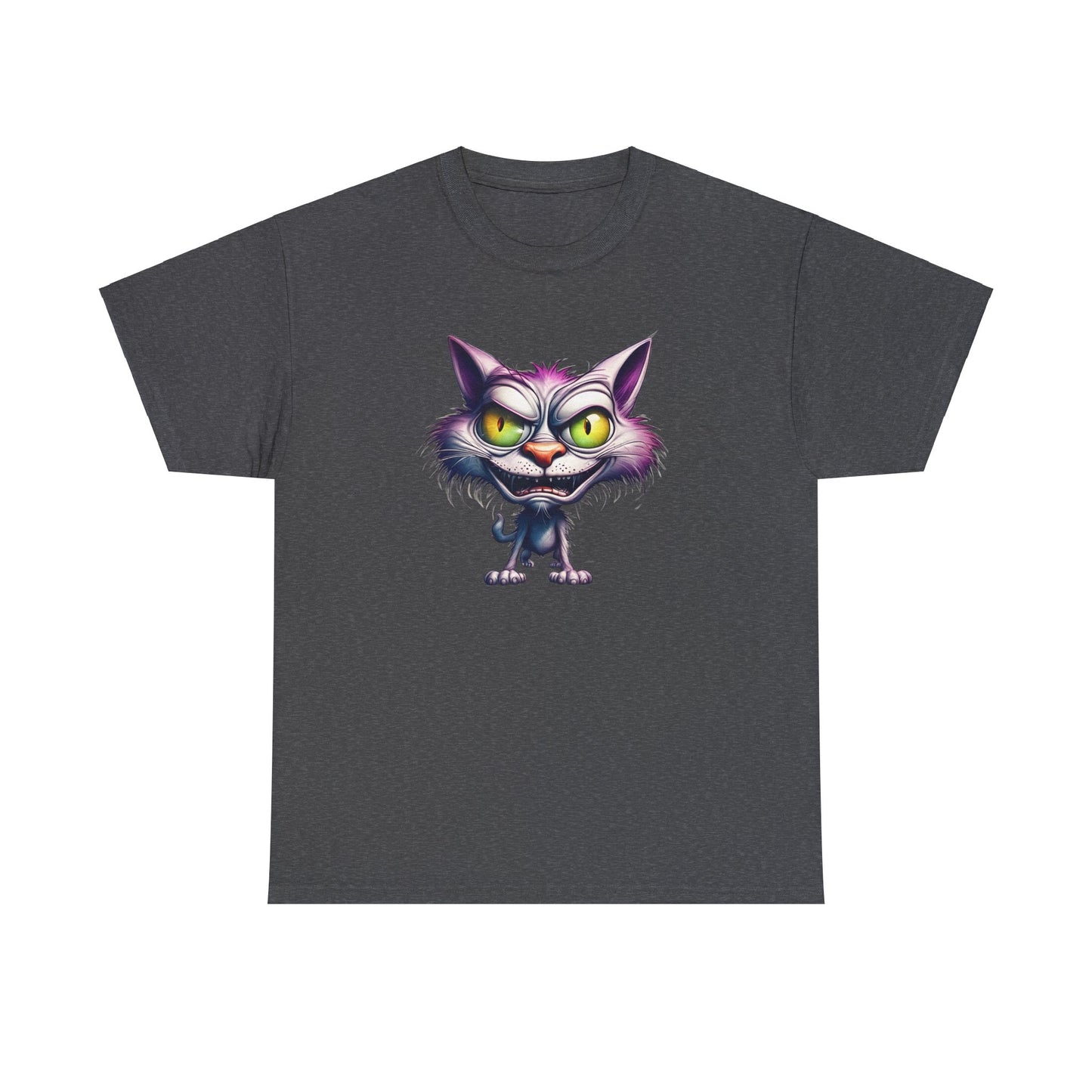 Krazy Kitten Dark Heather Unisex Heavy Cotton T-Shirt - Articalist.com