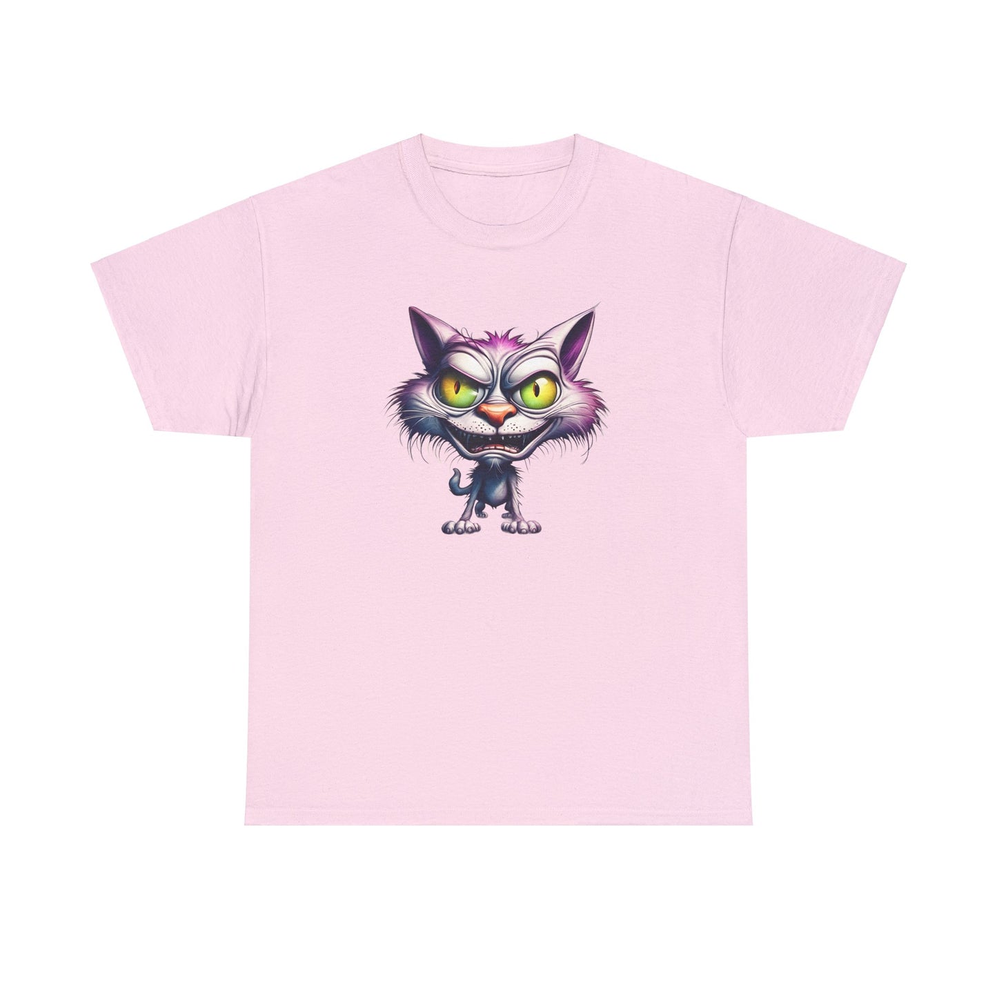 Krazy Kitten Light Pink Unisex Heavy Cotton T-Shirt - Articalist.com
