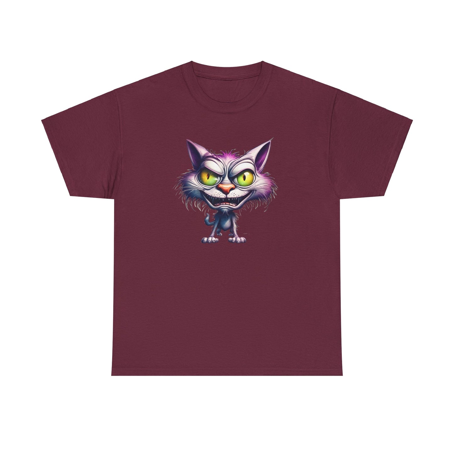 Krazy Kitten Maroon Unisex Heavy Cotton T-Shirt - Articalist.com