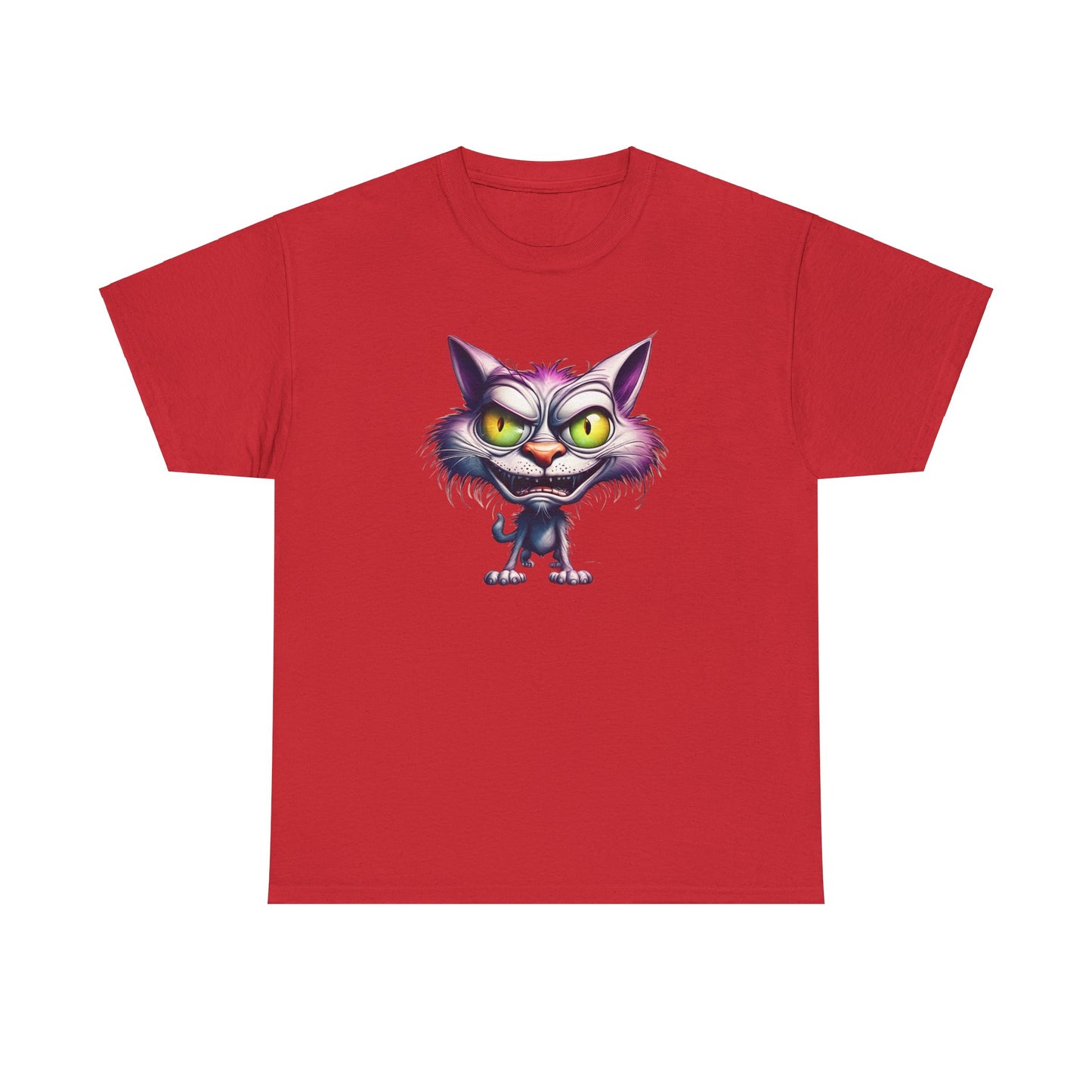 Krazy Kitten Red Unisex Heavy Cotton T-Shirt - Articalist.com