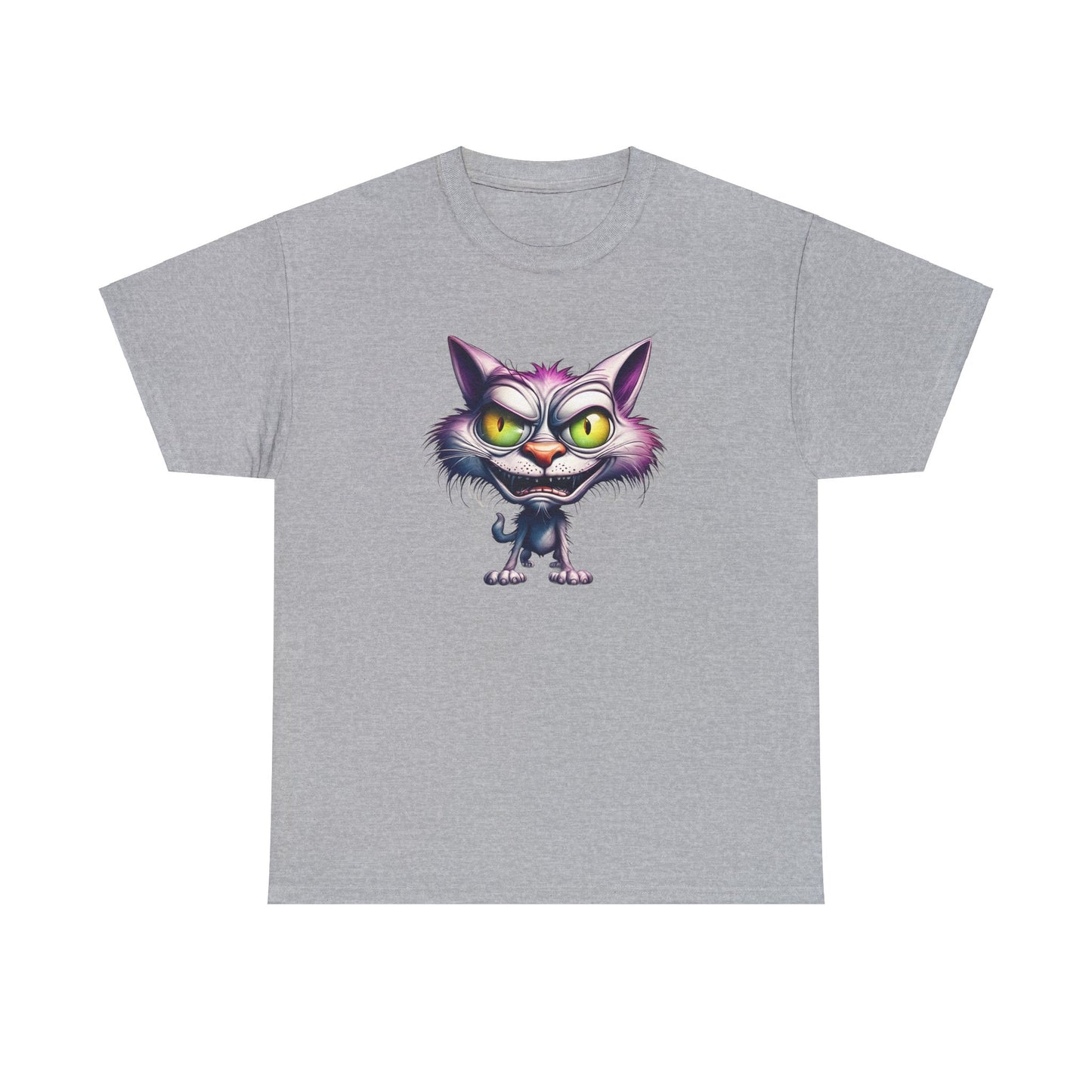 Krazy Kitten Sport Gray Unisex Heavy Cotton T-Shirt - Articalist.com