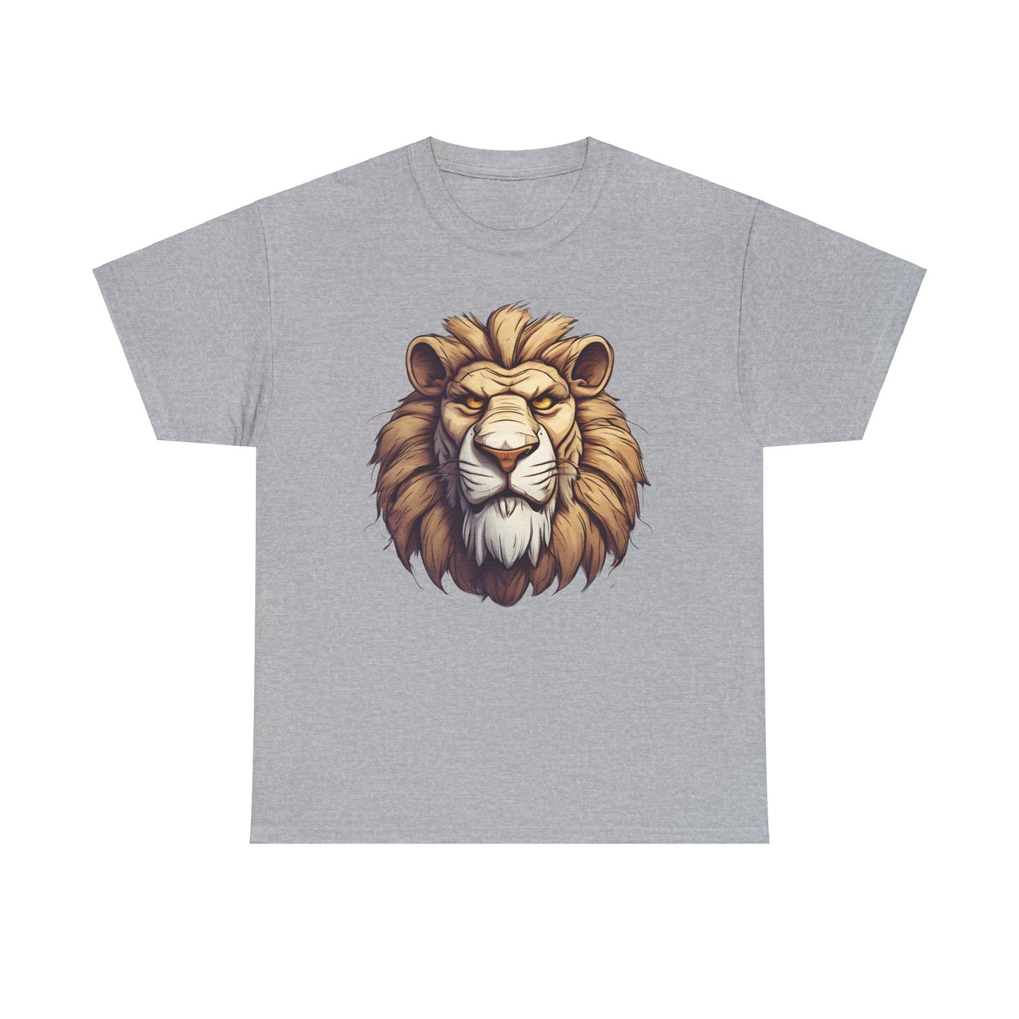 Lionheart Sport Gray Unisex Heavy Cotton T-Shirt - Articalist.com