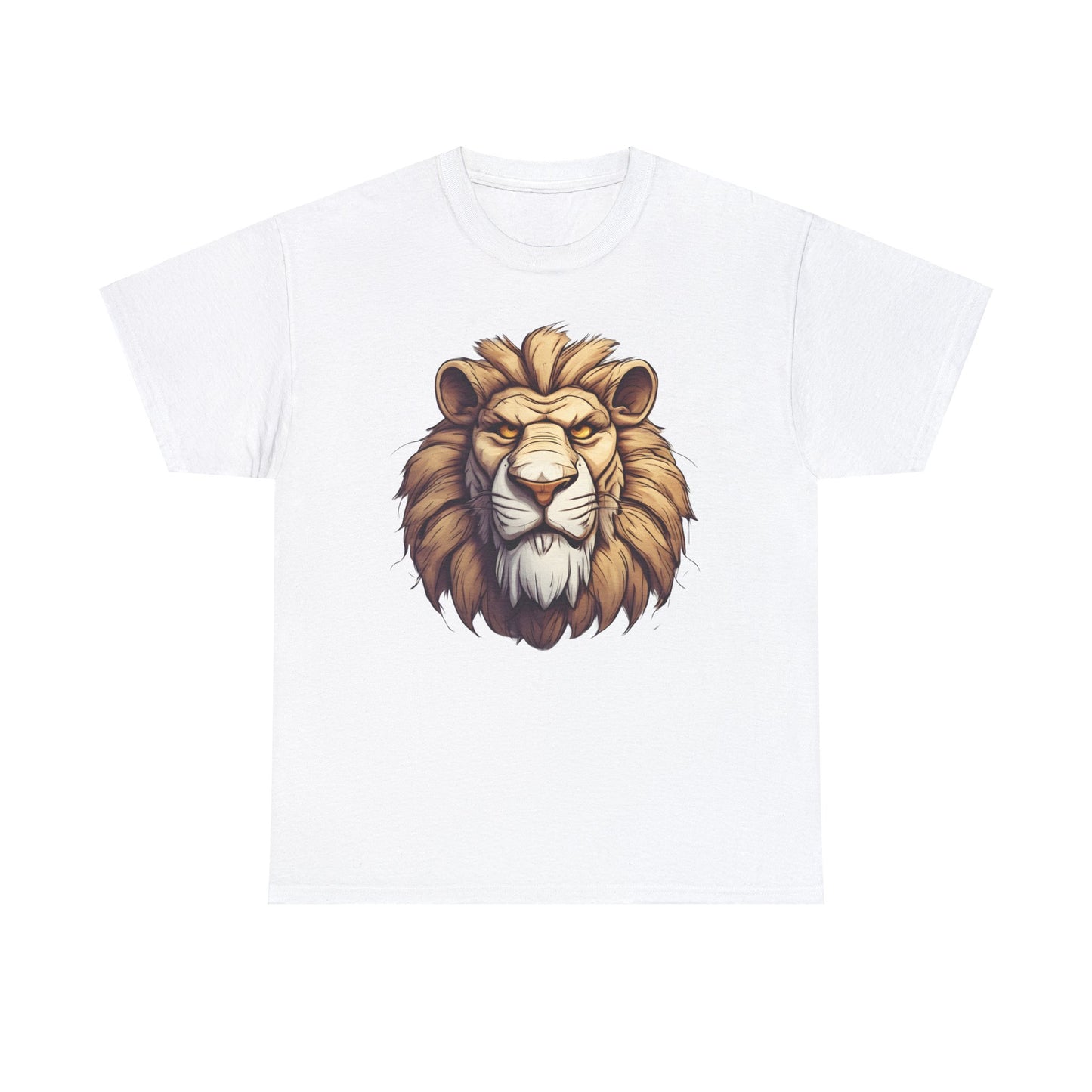 Lionheart White Unisex Heavy Cotton T-Shirt - Articalist.com