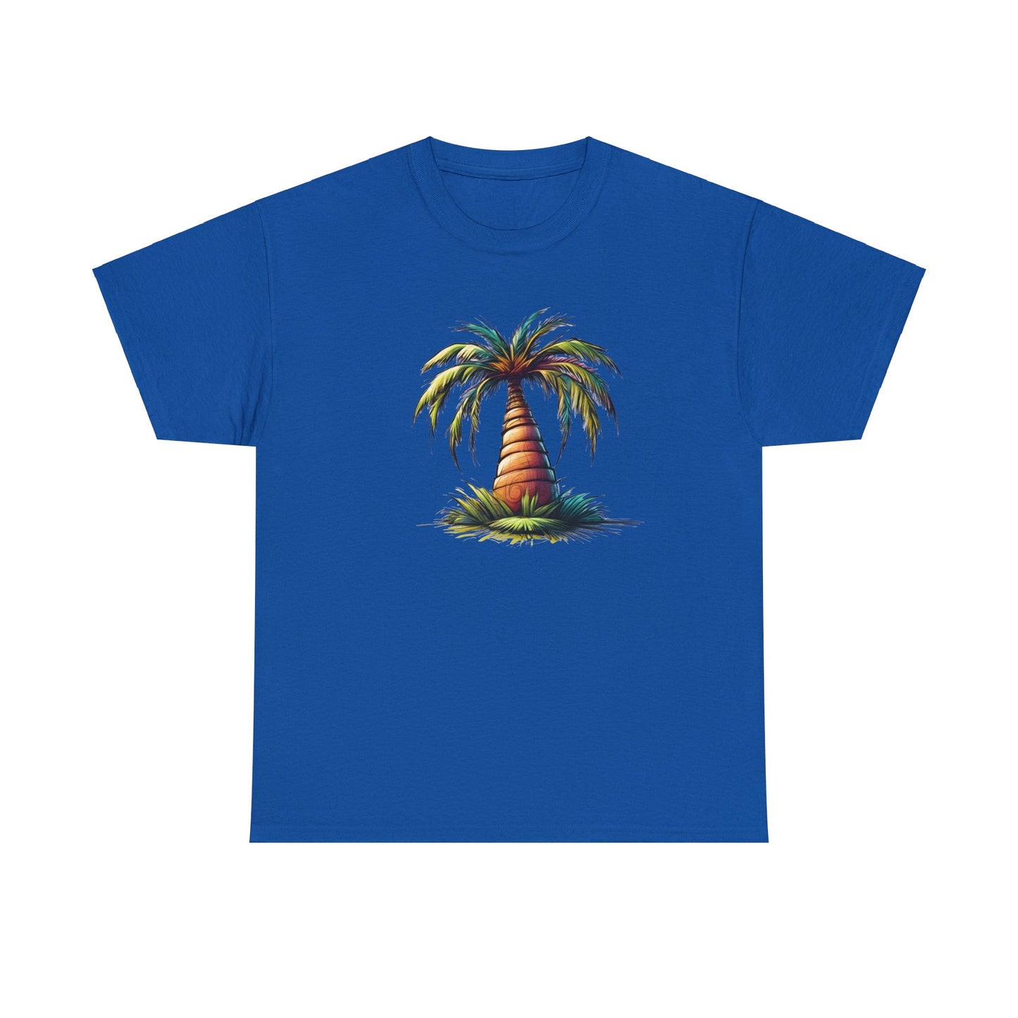 Palm Paradise Royal Unisex Heavy Cotton T-Shirt - Articalist.com