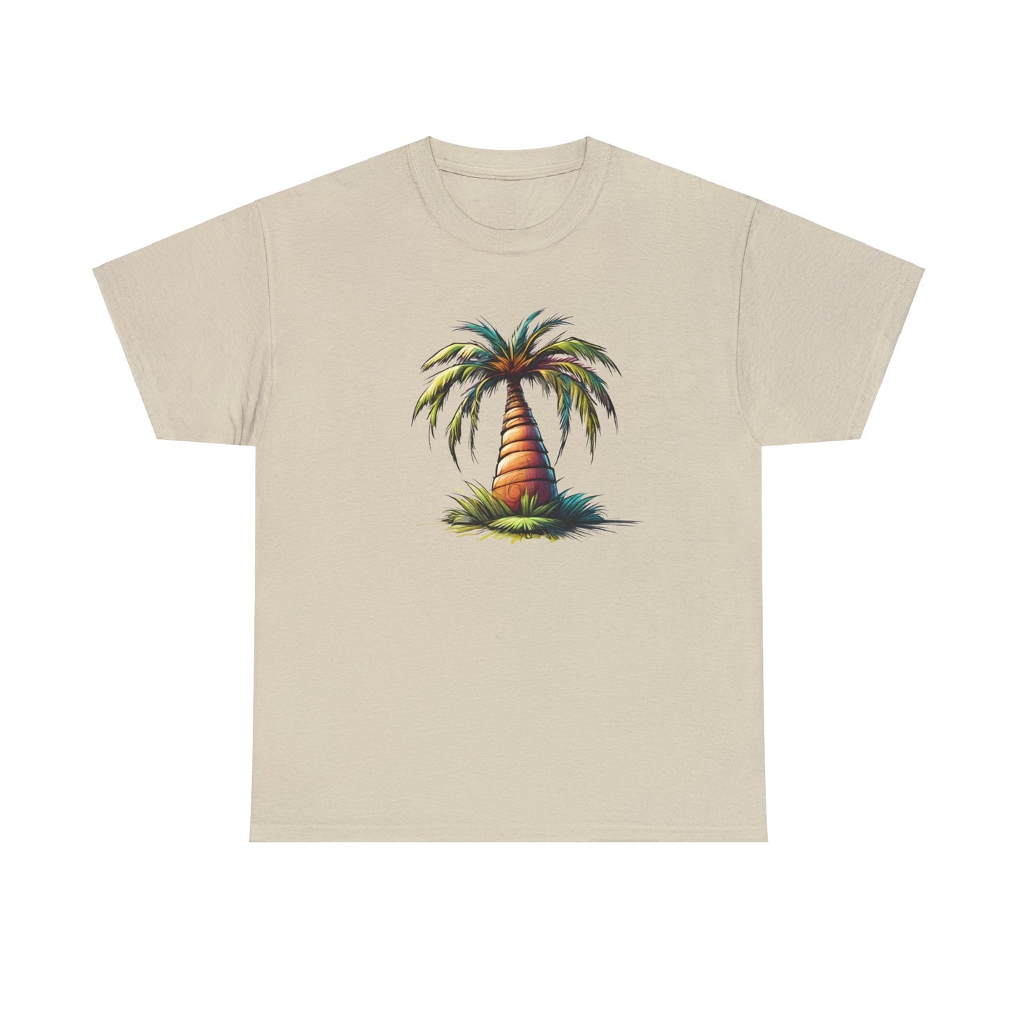 Palm Paradise Sand Unisex Heavy Cotton T-Shirt - Articalist.com