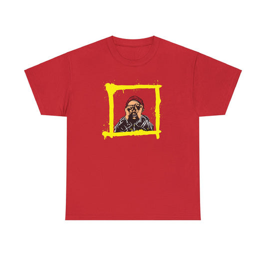 Peep Through Red Unisex Heavy Cotton T-Shirt - Articalist.com